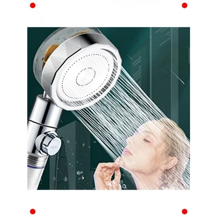 Pervaneli Su Tasarruflu Duş Başlığı