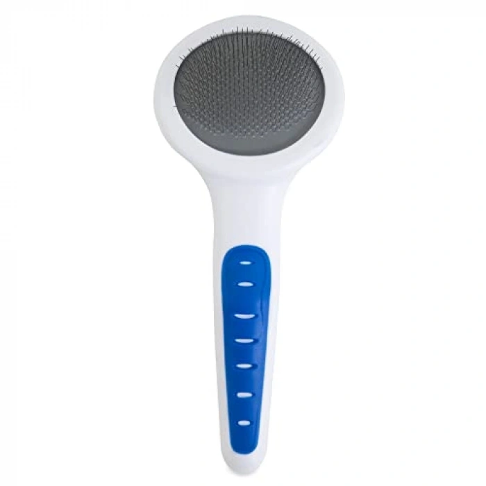 Petmate GripSoft Cat Brush, White & Blue, One Size