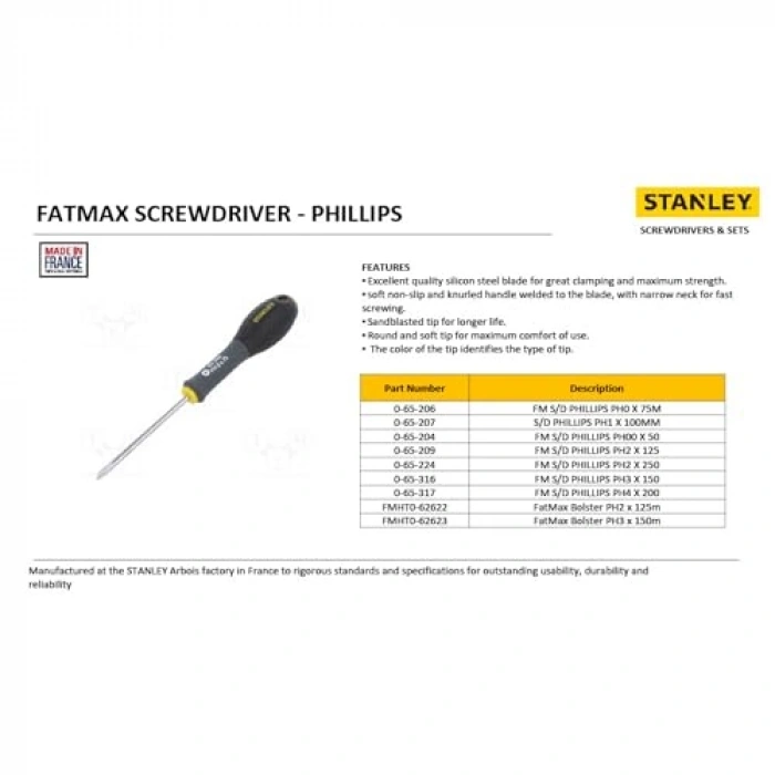 PH2 X 250MM Yıldız Tornavida, Dayanıklı ve Uzun Süreli Kullanım