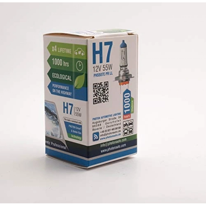 PHOTON Ampul H7 12V 55W Eco +%30 Fazla Işık Halogen