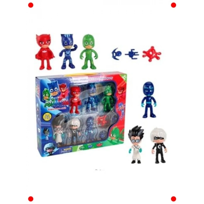 Pijamaskeli Kahramanlar Figür Seti - 6 Adet