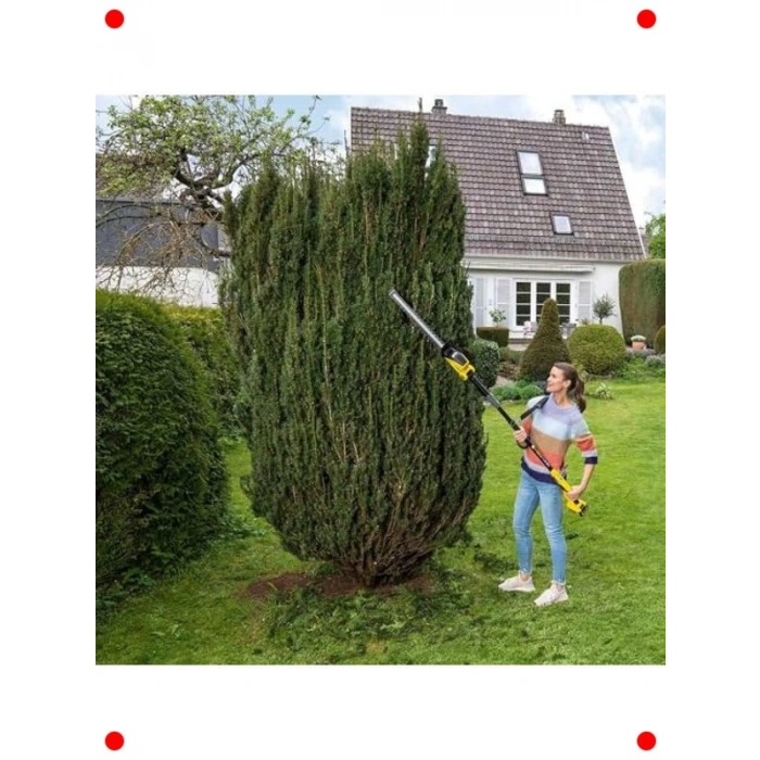 Pilli Çit Makası - Kompakt ve Hafif (Sarı Renk)