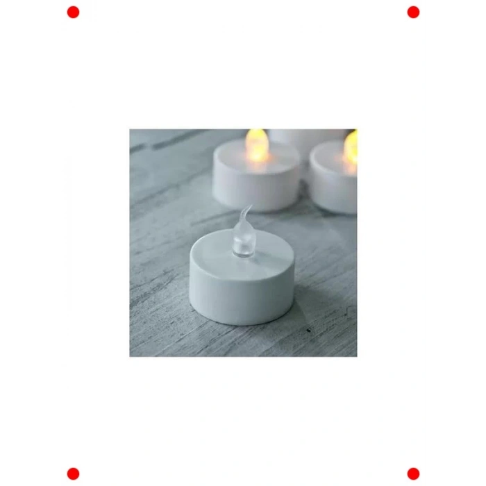 Pilli LED Tealight Mum (6 Adet) - Sıcak Sarı Işık