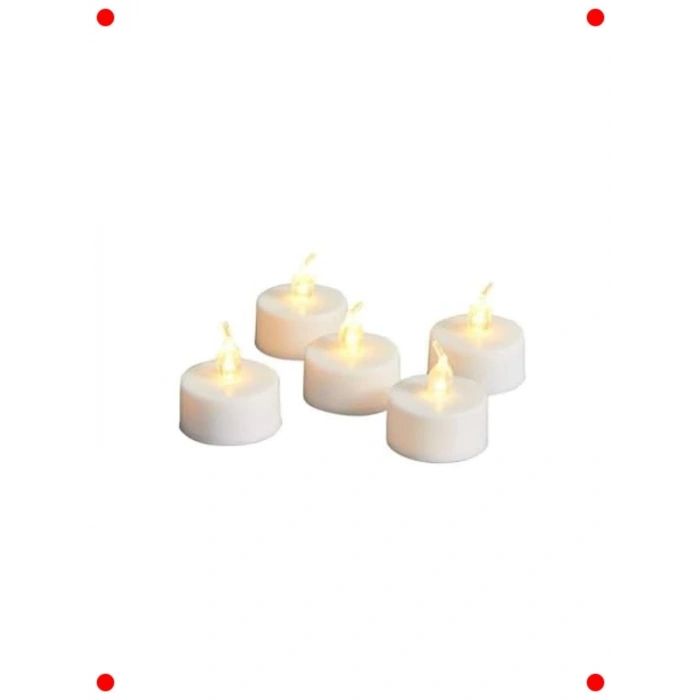 Pilli LED Tealight Mum (6 Adet) - Sıcak Sarı Işık