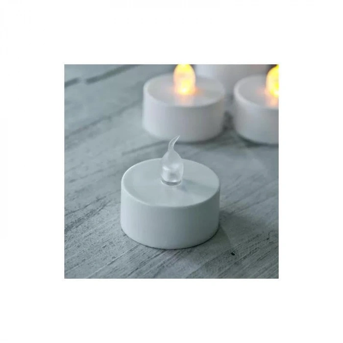Pilli LED Tealight Mum - Sıcak Sarı Işık ile Dekoratif Kullanım