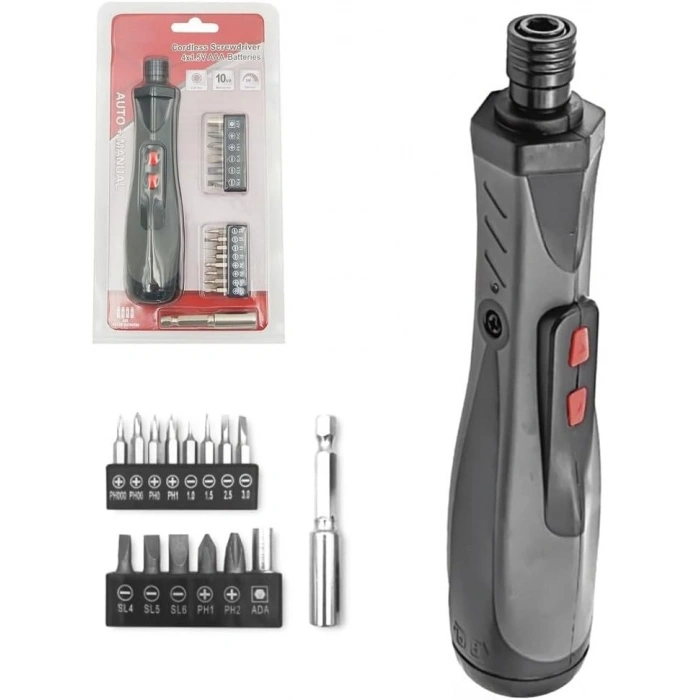 Pilli Vidalama Seti, Manyetik Tornavida,  AAA Pil ile Çalışan