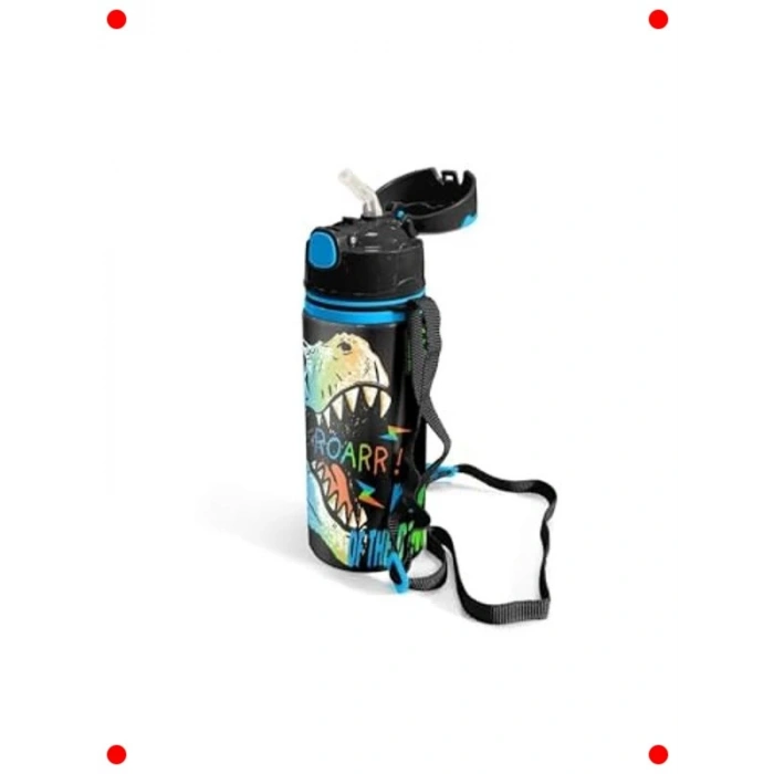 Pipetli Alüminyum Su Şişesi (600 ml)