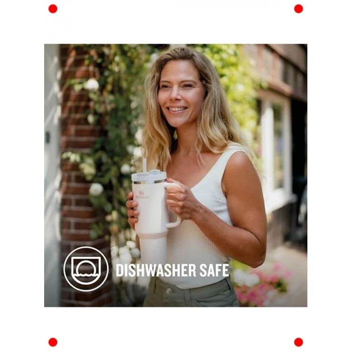 Pipetli Termos Bardak, 1.18 L, Pembe Kuvars