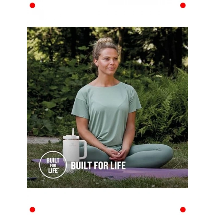 Pipetli Termos Bardak, 1.18 L, Pembe Kuvars