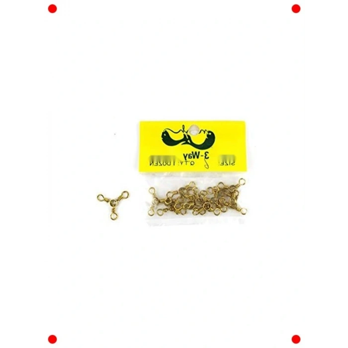 Pirinç 3 Yollu Fırdöndü Seti - No:6 (12 Adet)