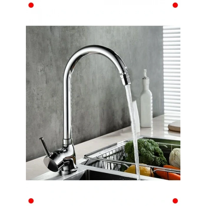 Pirinç 360° Oynar Başlıklı Mutfak Evye sı