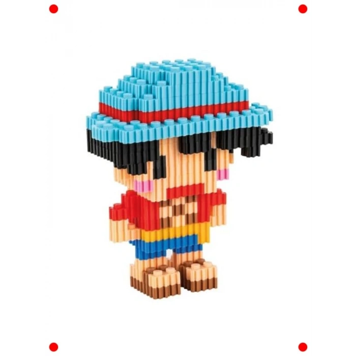 Pixel Görünümlü 3 Boyutlu Yapı Blokları Seti