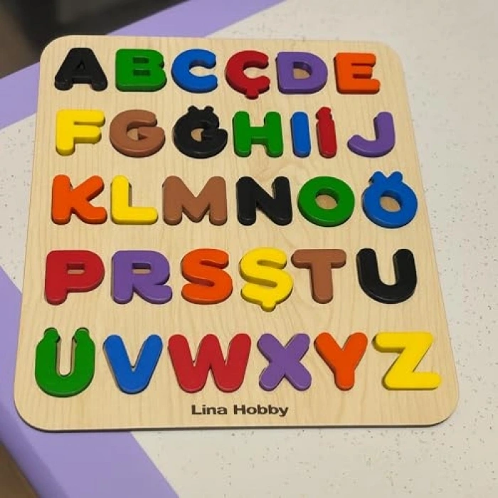 PLA Harflerden Eğitici Alfabe Harf Puzzle Seti