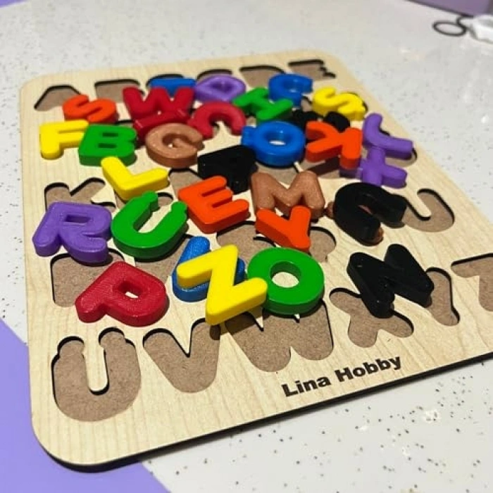 PLA Harflerden Eğitici Alfabe Harf Puzzle Seti