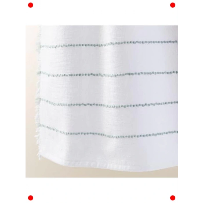 Plaj Havlusu 85x150 cm - Beyaz/Mint