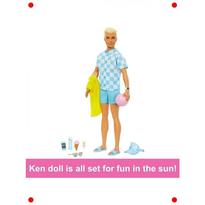 Plaj Temalı Bebek ve Aksesuarları Seti