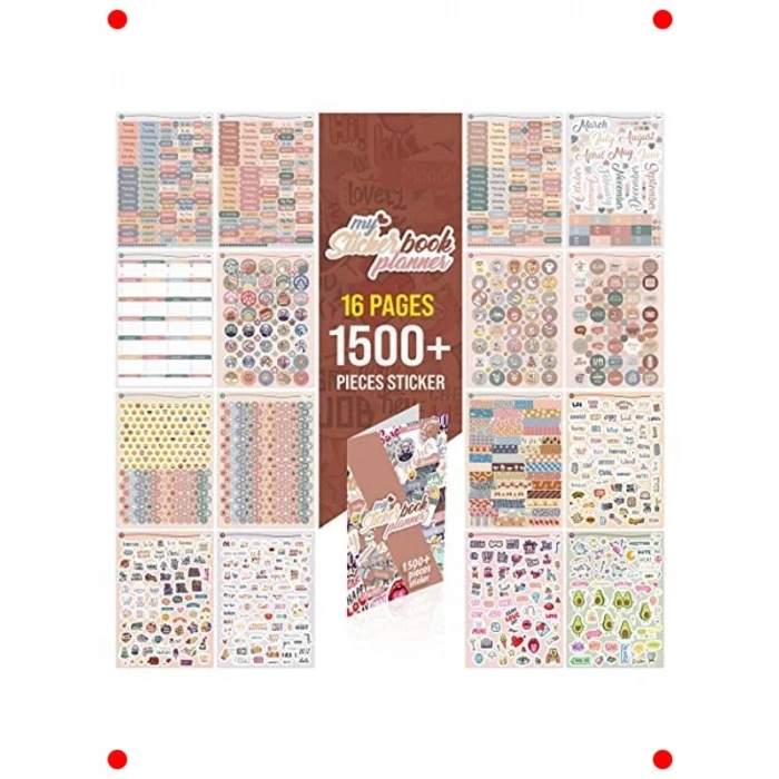 Planlayıcı Çıkartma Seti - 1500+ Adet Düzenleyici Etiket