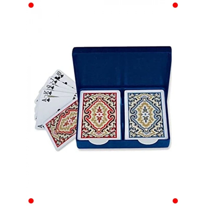 Plastik İskambil Oyun Kartı Çift Deste