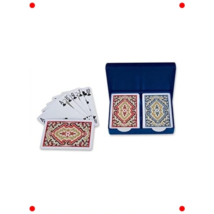 Plastik İskambil Oyun Kartı Çift Deste