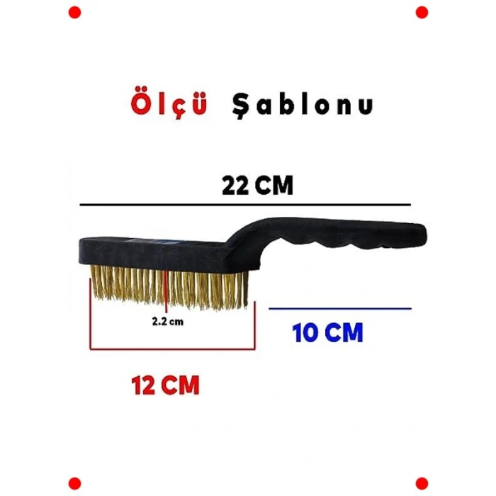 Plastik Saplı Tel Fırça - Çok Amaçlı Temizlik