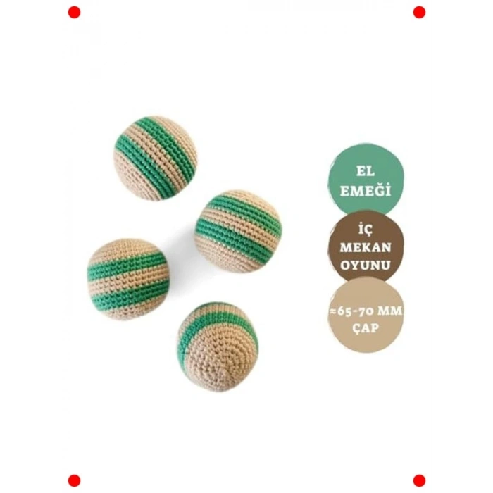 Pofuduk Top Kedi & Köpek Oyuncağı - Doğa Dostu Pamuklu