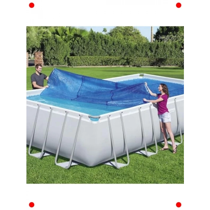 Polietilen Köşeli Solar Havuz Örtüsü 703x336 cm