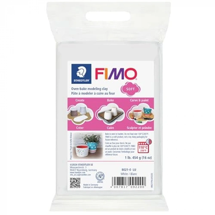 Polimer Kil, Beyaz Renk, 454g Paket