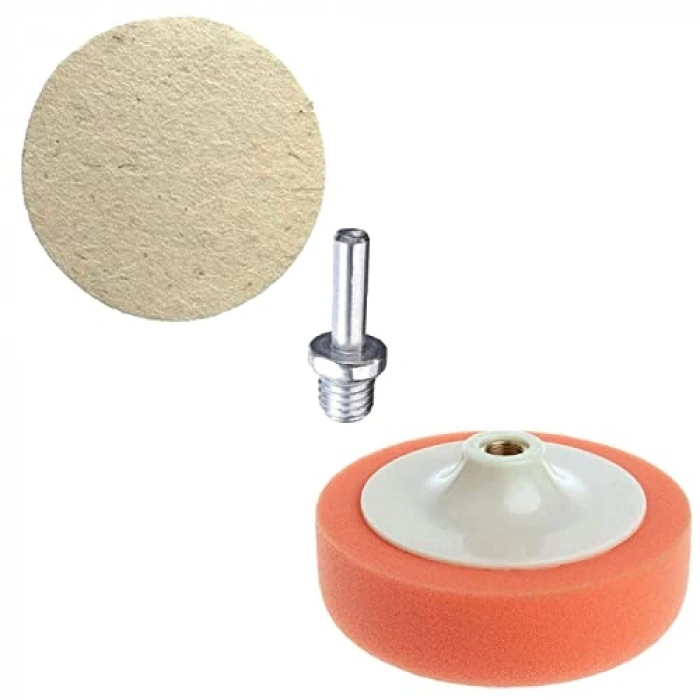 Polisaj Keçesi Zımpara Tabanlı M14 Matkap Aparatı