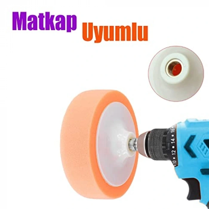 Polisaj Keçesi Zımpara Tabanlı M14 Matkap Aparatı