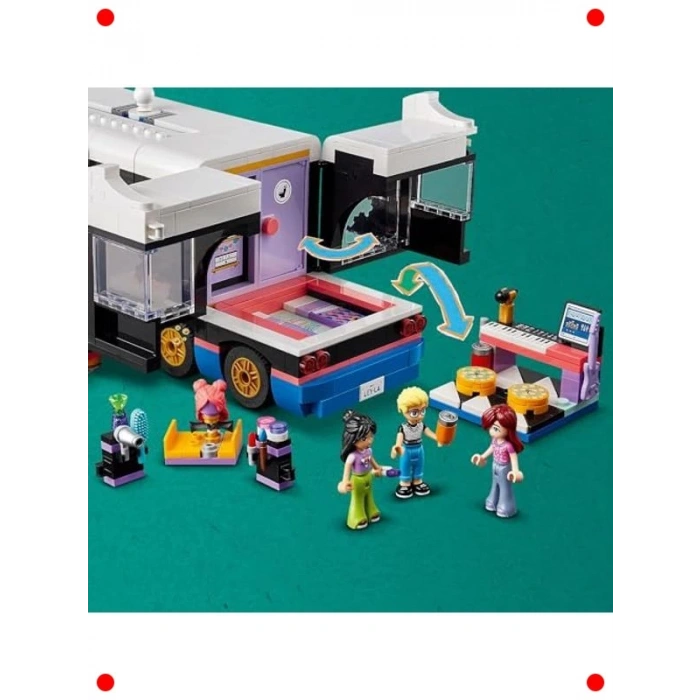 Pop Müzik Turne Otobüsü Yapım Seti - 8 Yaş ve Üstü Çocuklar İçin