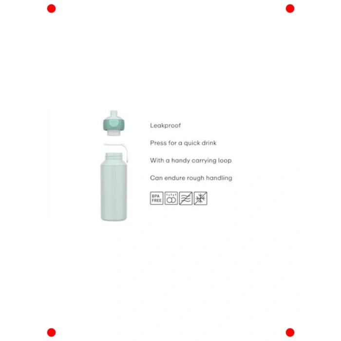 Pop-Up Çocuk İçecek Şişesi 400ml - Sızdırmaz