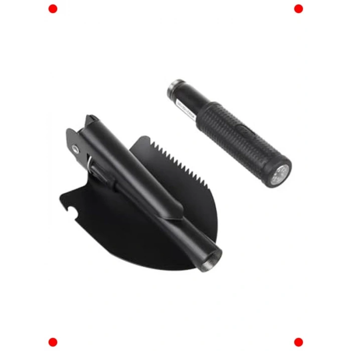 Portatif Katlanır Metal Kazma Kürek Seti Çantalı