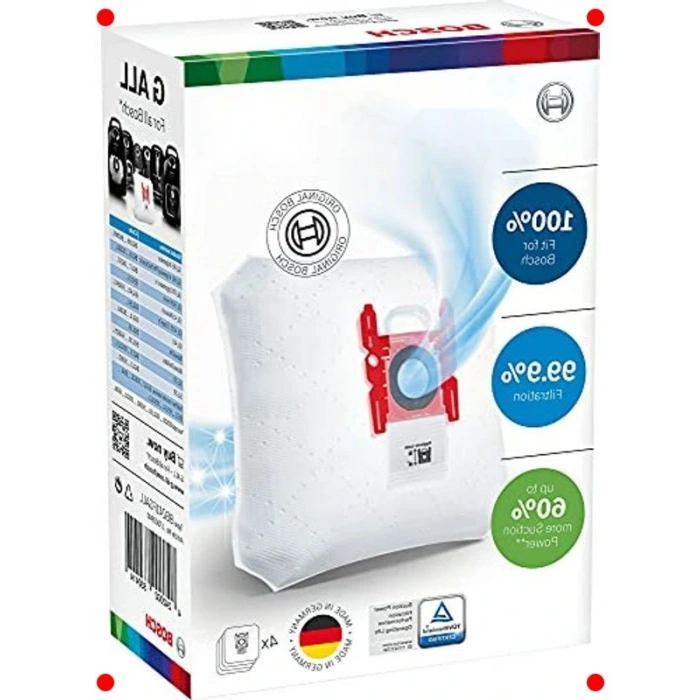 PowerProtect Süpürge Torbası - 4 Adet, Yüksek Filtreleme