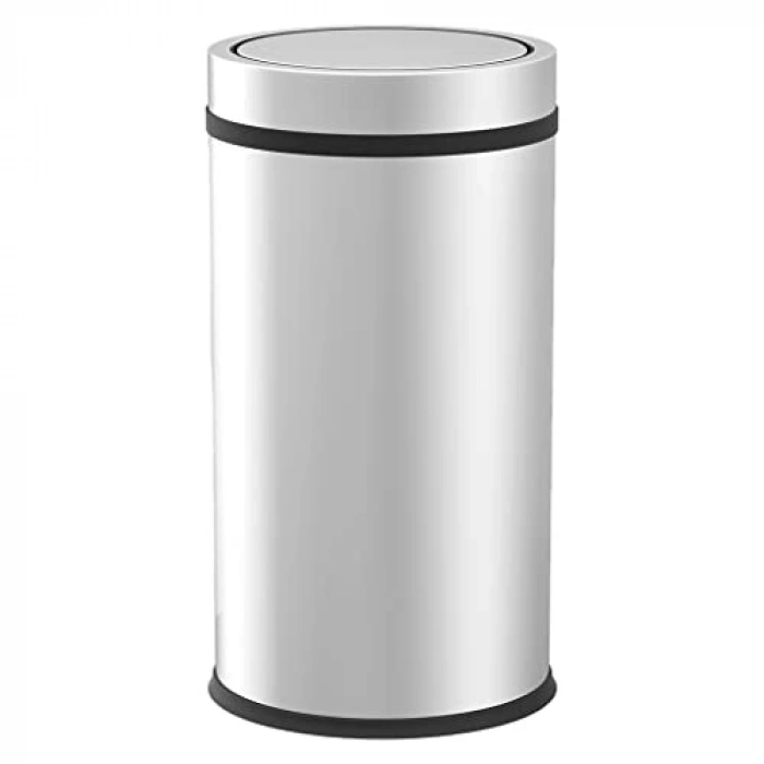 Pratik Döner Kapaklı 45 Litre Çöp Kovası, Paslanmaz