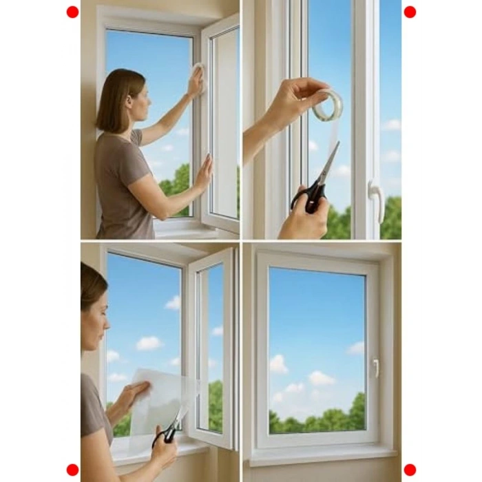 Pratik Yapışkanlı Tek Kanat Pencere Sineklik