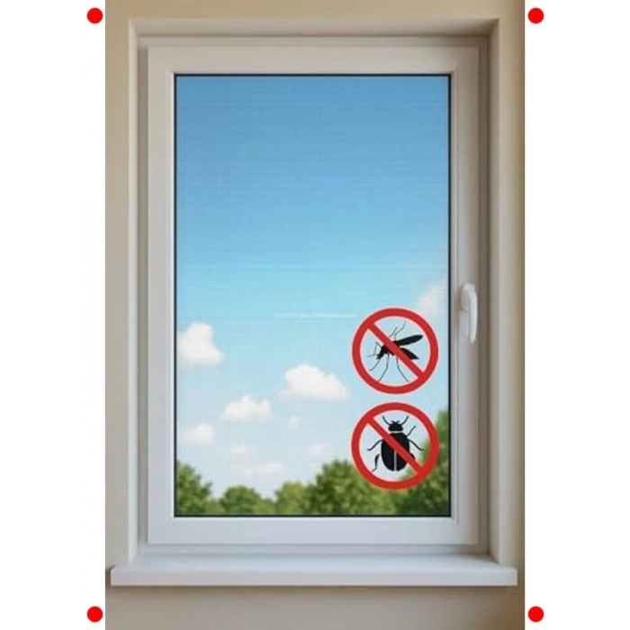 Pratik Yapışkanlı Tek Kanat Pencere Sineklik