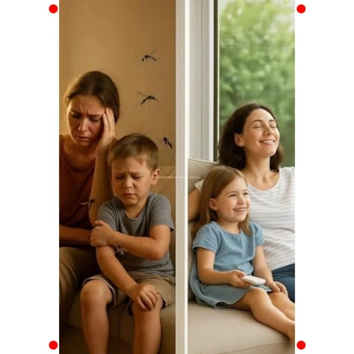 Pratik Yapışkanlı Tek Kanat Pencere Sineklik