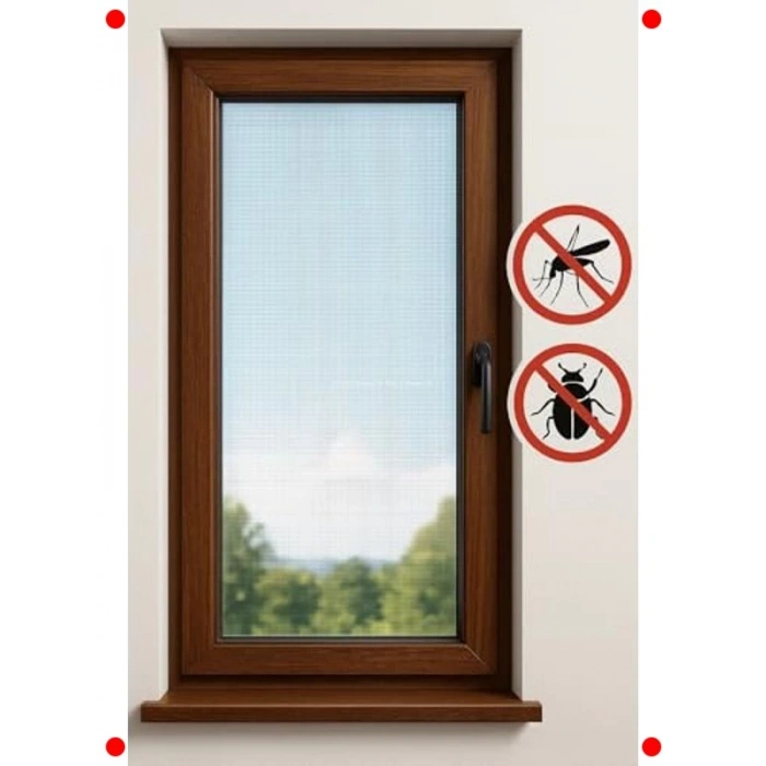 Pratik Yapışkanlı Tek Kanat Pencere Sineklik