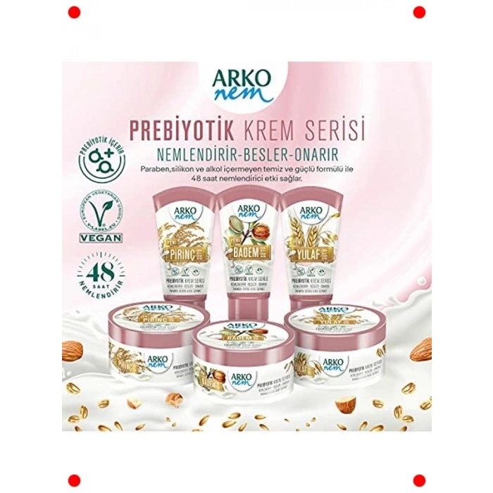 Prebiyotik Yulaf Sütlü Nemlendirici Krem (250 ml)