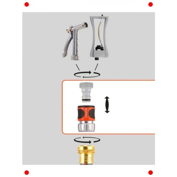 Premium Metal Hortum Konnektör Seti