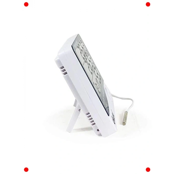 Problu Dijital Termometre Nem Ölçer Saat Takvim