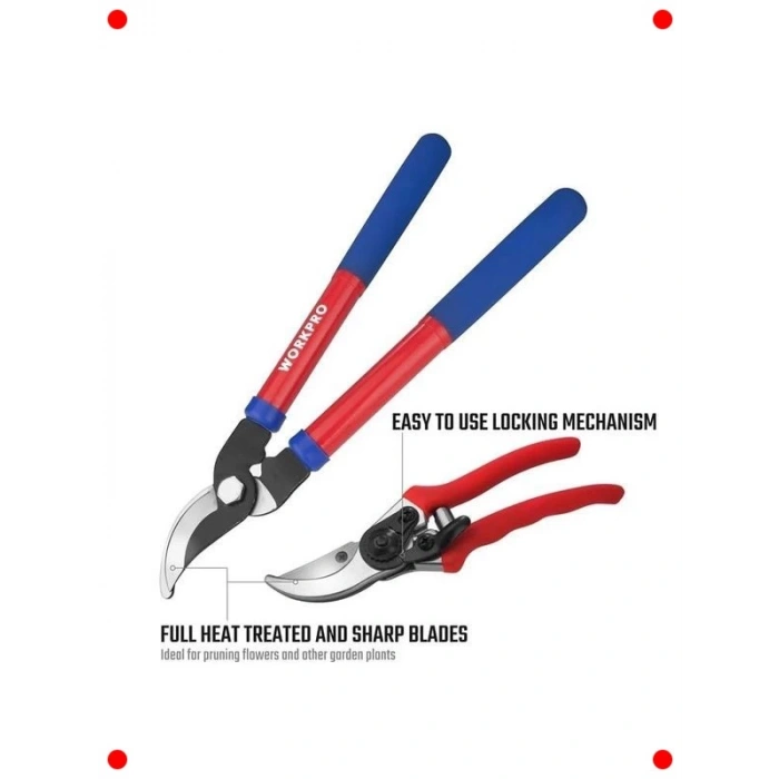 Profesyonel 2li Bağ Bahçe Dal Budama Makası Seti