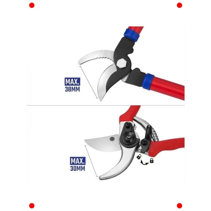 Profesyonel Bahçe Dal Budama Makası Seti 2li