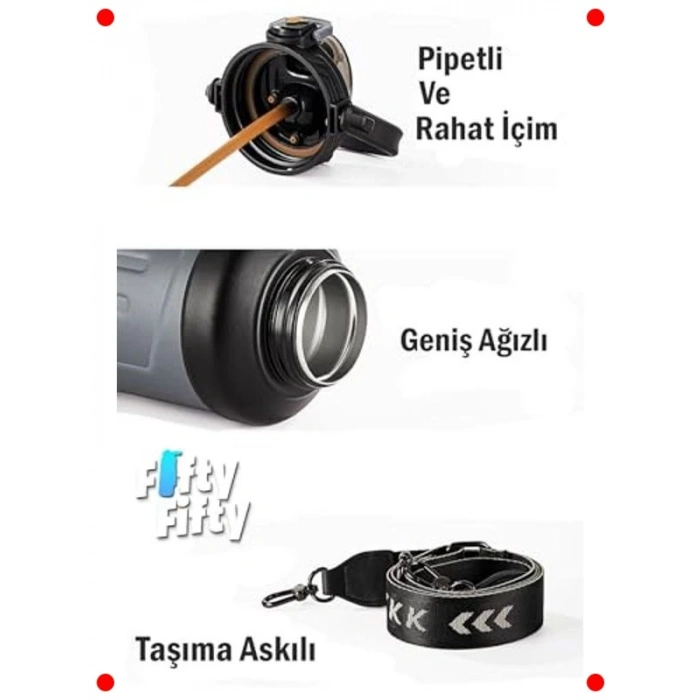 Profesyonel Çelik Termos Matara (1650 ml)