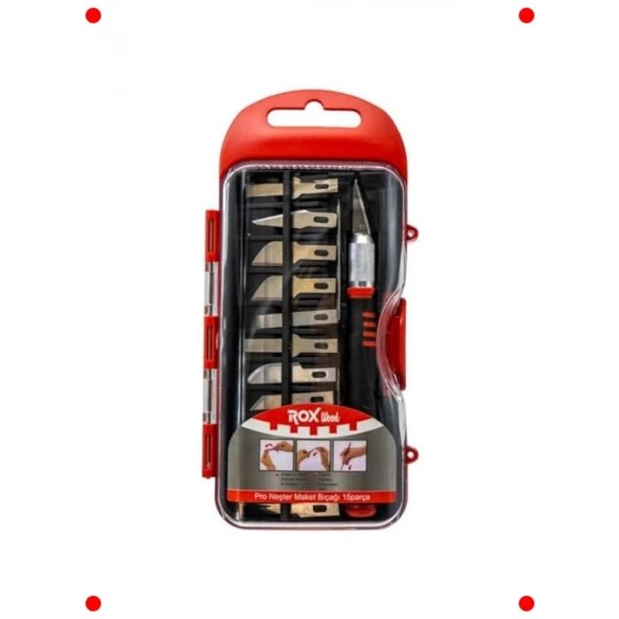 Profesyonel Hobi ve Maket Bıçağı Seti 15 Parça