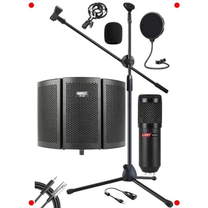 Profesyonel Mikrofon Kayıt Seti (BM800)
