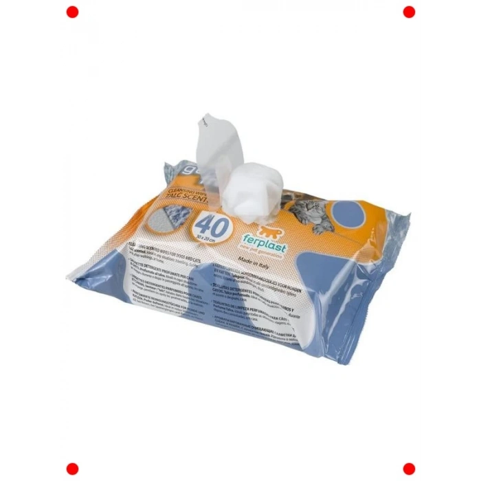 Pudra Kokulu Kedi Köpek Temizleme Mendili