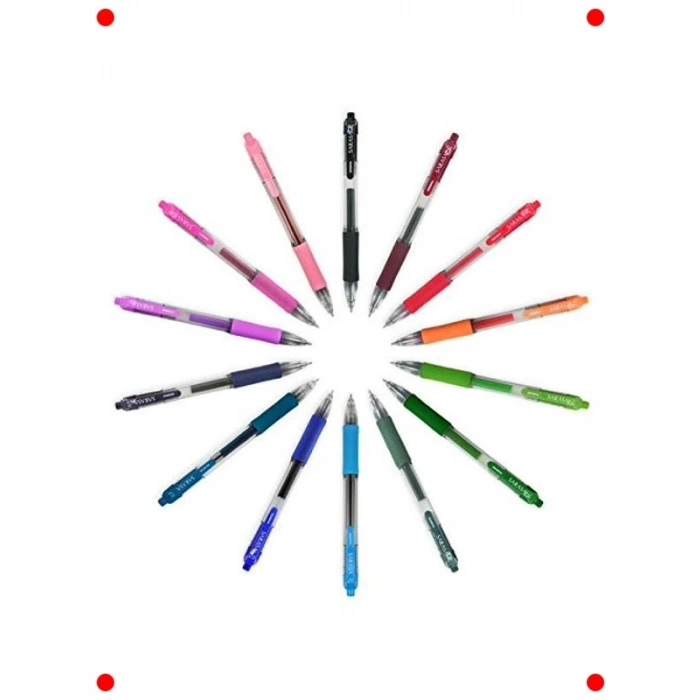 Pürüzsüz Jel Mürekkepli Kalem Seti – Siyah (3 Adet)