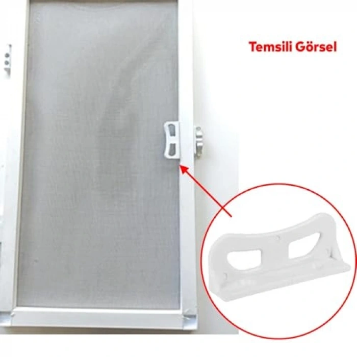 PVC Pencere ve Kapı Sineklik Kolu, 2 Adet L Tipi Tutucu