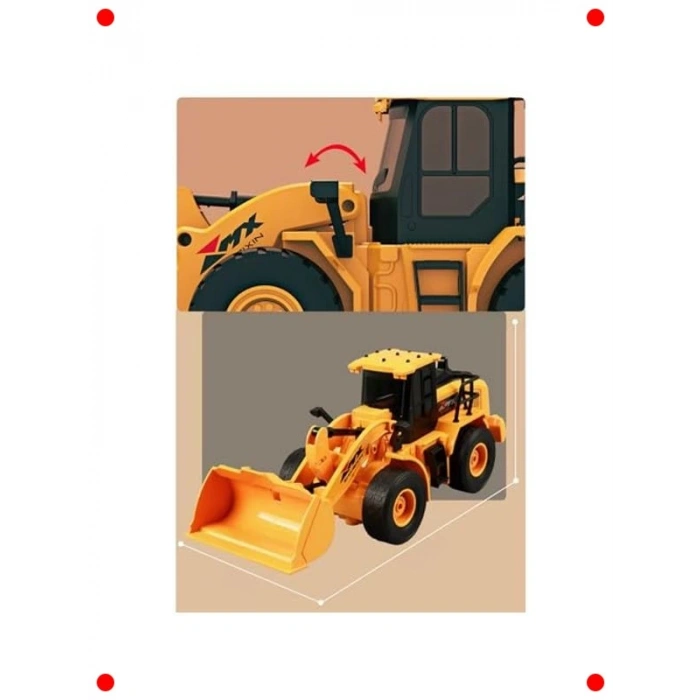 RC Kule Vinç İş Makinesi (40 MHz, LED Işıklı)